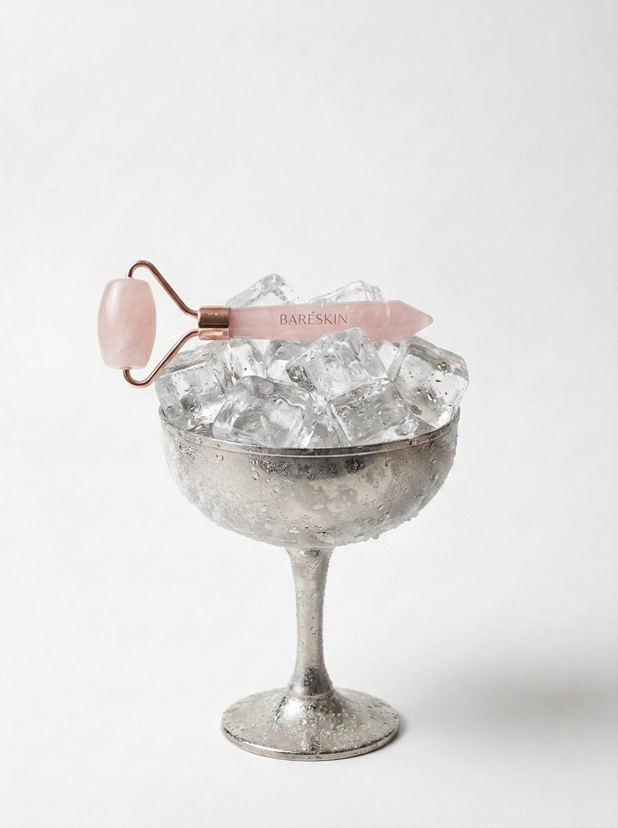 Mini Facial Rose Quartz Facial Roller-4